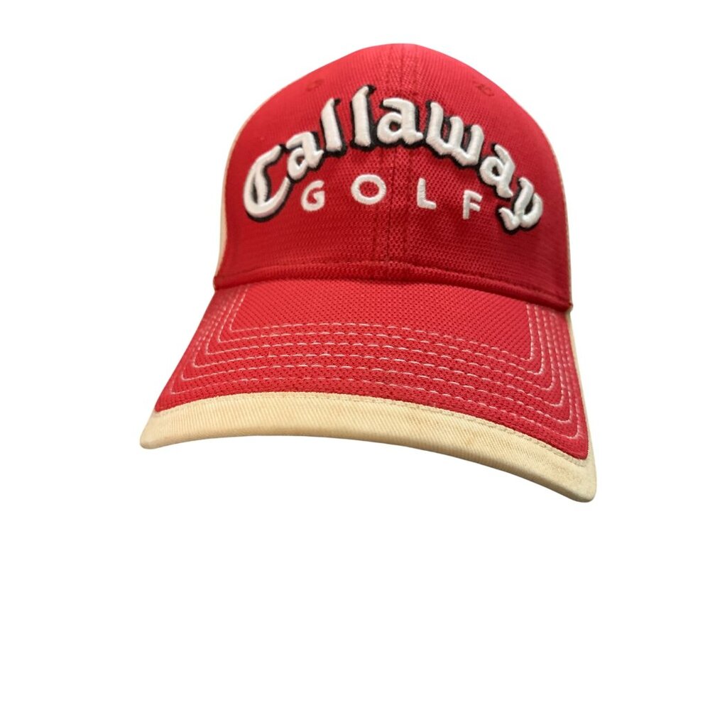 18.  Baseball Cap Calloway Golf Red White Embrodery